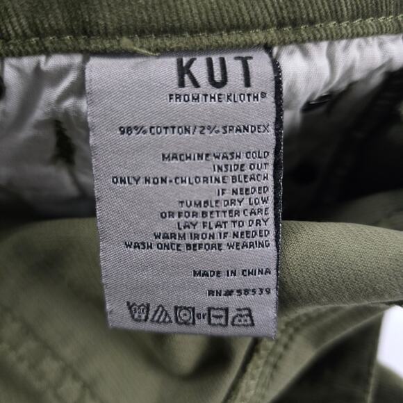 Kut From the Kloth natalie bootcut jeans size 0 corduroy green womens 5512 - Picture 12 of 13
